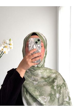شال سبز زنانه پنبه ای Lavena scarfs - کد 945544894