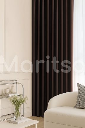 پرده زمینه قهوه ای پلی استر MARİTSA - کد 219415662
