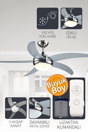پنکه سقفی طوسی Blooma - کد 935743622