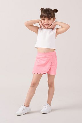 دامن صورتی بچه گانه پنبه پلی استر Minipodyum - کد 945439639