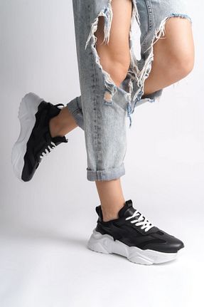 کفش اسنیکر مشکی زنانه بند دار MODENS - کد 812138688