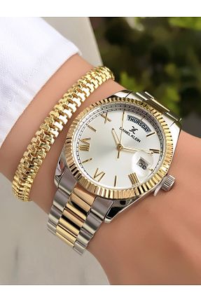 ساعت مچی طلائی زنانه 38 میلی متر Daniel Klein - کد 840769902