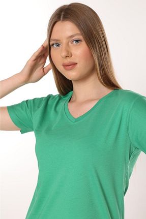 تیشرت سبز زنانه رگولار Tight Lady - کد 712671001