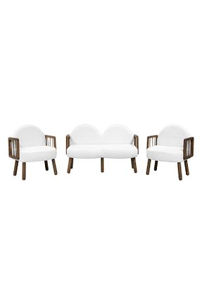 ست مبلمان چای خوری سفید Zem - کد 933779382
