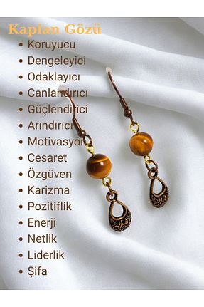 گوشواره جواهر متالیک سنگ طبیعی ayrestyle - کد 825779268