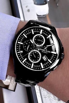 ساعت مچی مشکی مردانه 44 میلی متر Daniel Klein - کد 833156115
