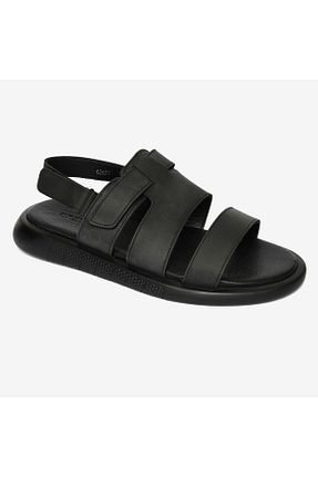 صندل مشکی مردانه پاشنه تخت Greyder - کد 827655748