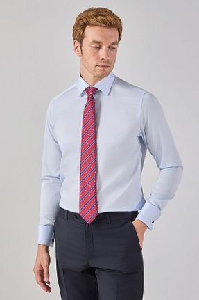 پیراهن آبی مردانه یقه کلاسیک Paşahan - کد 31735586