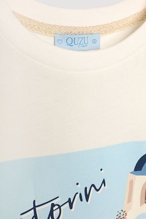 تیشرت نباتی زنانه رگولار Quzu - کد 945622542