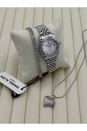 ست ساعت مچی طوسی زنانه فلزی Daniel Klein - کد 933811619