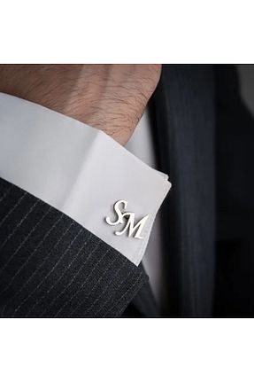 دکمه سر آستین طوسی مردانه روکش نقره Satürn Silver Kuyumculuk - کد 946564502