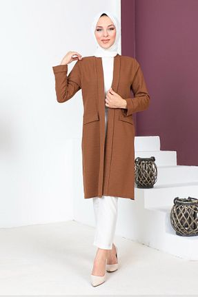 کت حجاب قهوه ای زنانه رگولار Tesettür Dünyası - کد 746618537