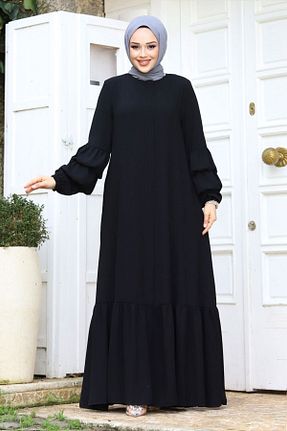 کلاه و ابایا مشکی زنانه پنبه پلی استر Tesettür Dünyası - کد 810252055