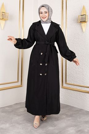 ترنچکت مشکی زنانه آستر دار Tesettür Dünyası - کد 934225297