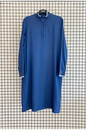 تونیک حجاب سرمه ای زنانه ویسکون Armine - کد 904642335