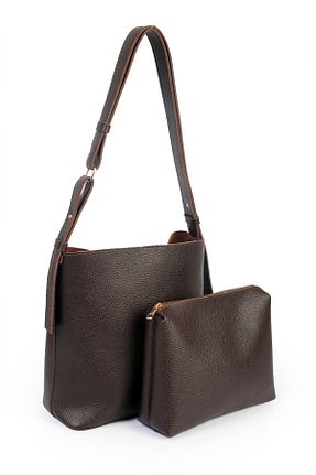 کیف دوشی قهوه ای زنانه چرم مصنوعی Capone Outfitters - کد 904080588