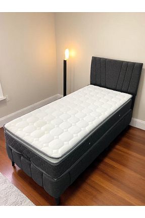 تختخواب جک دار طوسی تکنفره Sar Pakete - کد 945104088