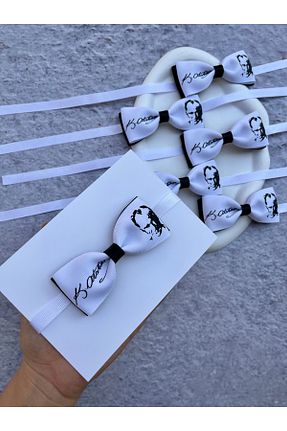 پاپیون سفید بچه گانه پارچه ای Toka Sepetim - کد 850848254