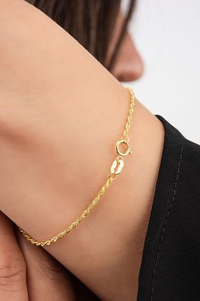 دستبند طلا طلائی زنانه 14 عیار Altınaşkı - کد 662726815