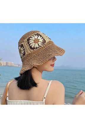 کلاه قهوه ای زنانه حصیر Axesoire - کد 934469134