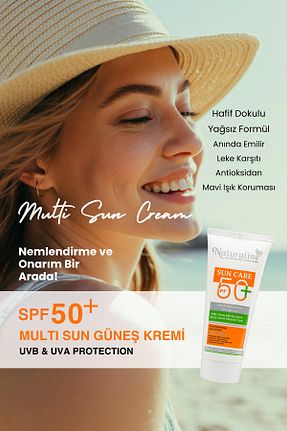 کرم ضد آفتاب صورت SPF 50 + Naturaline - کد 890649427