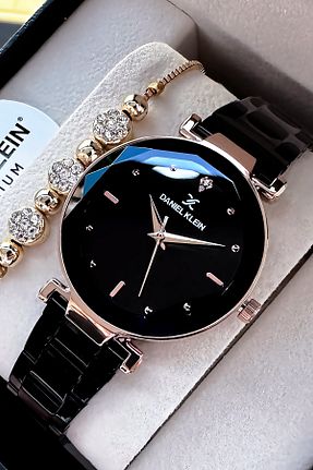 ساعت مچی مشکی زنانه 31-34 میلی متر Daniel Klein - کد 864512706
