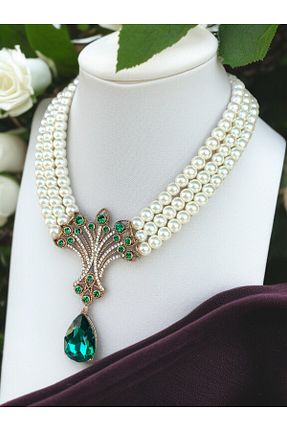 گردنبند مروارید سبز FAYRA ACCESSORIES - کد 842522151