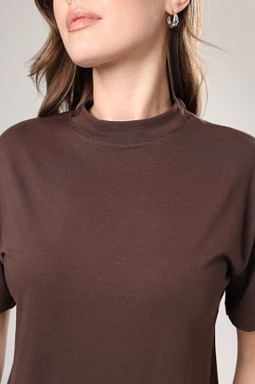 تیشرت قهوه ای زنانه رگولار Tight Lady - کد 848223855