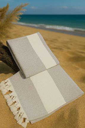 پشتمال بژ پنبه Fabric Box - کد 317373786
