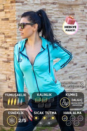 ست گرمکن فیروزه ای زنانه پلی استر Azıcık Akıllı - کد 267639658