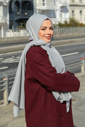 روسری طوسی پنبه پلی استر Armine - کد 892367502