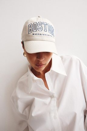 کلاه سفید زنانه H&M - کد 937363502