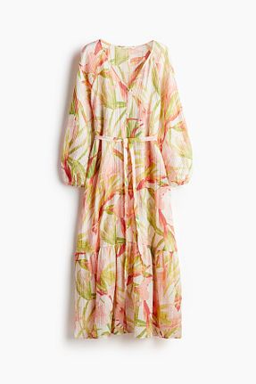 لباس سفید زنانه کرپ H&M - کد 858375947