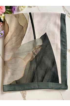 شال خاکی زنانه پنبه ای Lavena scarfs - کد 945562792