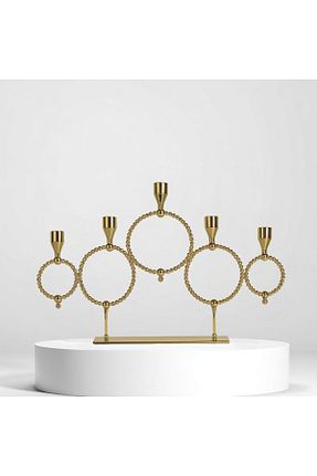 شمعدان و شمع گیر زرد Modelce - کد 945610029