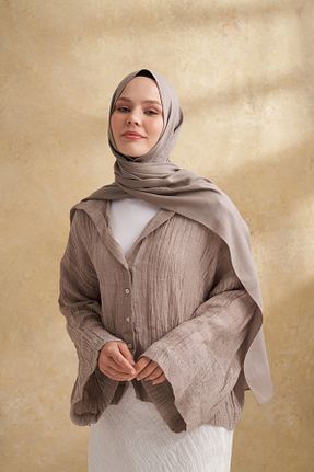 شال قهوه ای زنانه ویسکون ARMANDA - کد 945612748