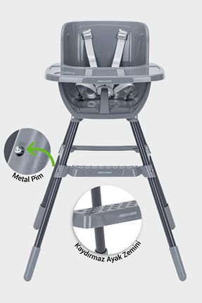 صندلی تغذیه طوسی 2 سال Wellgro - کد 945855802