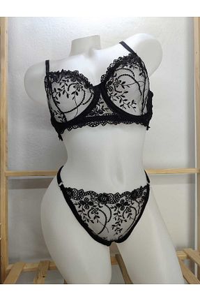 ست لباس زیر سایز بزرگ مشکی زنانه anjelithomewear - کد 945874756