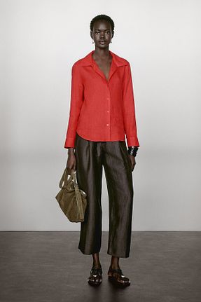 پیراهن قرمز زنانه رگولار Massimo Dutti - کد 945697311