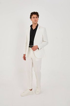کت و شلوار سفید مردانه یقه کتی The Tailor Classics - کد 946026870