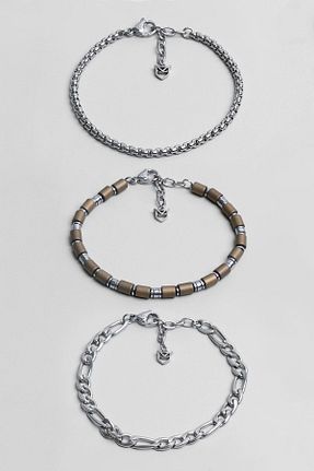 دستبند استیل (فولاد) متالیک مردانه استیل (فولاد) So Chic - کد 945834591
