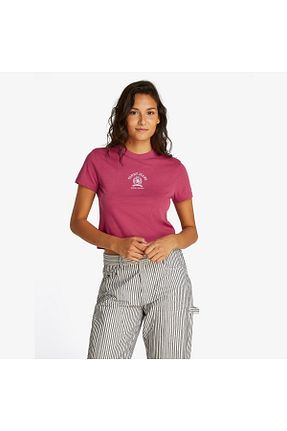 تیشرت زرشکی زنانه رگولار Tommy Hilfiger - کد 901396714