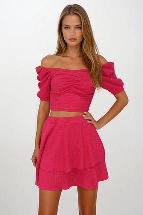 ست بالاتنه و پائین تنه رنگی زنانه بافتنی VAGGON - کد 945873248