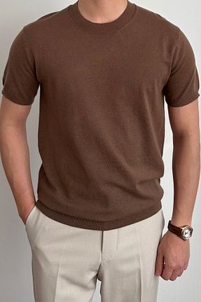 تیشرت قهوه ای مردانه اسلیم فیت COOL TARZ - کد 946024393