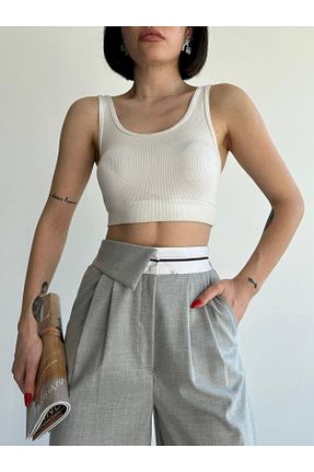 شلوار پارچه ای طوسی زنانه بلند G&G WARDROBE - کد 945999856