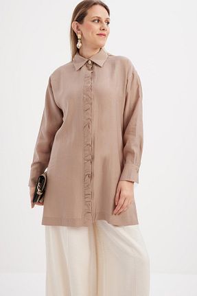 پیراهن حجاب قهوه ای زنانه رگولار ALLDAY - کد 946073766