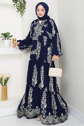 لباس حجاب سرمه ای زنانه رگولار Bestenur - کد 946107640