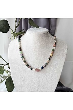 گردنبند جواهر رنگی زنانه سنگ طبیعی Lunaterra - کد 946103905