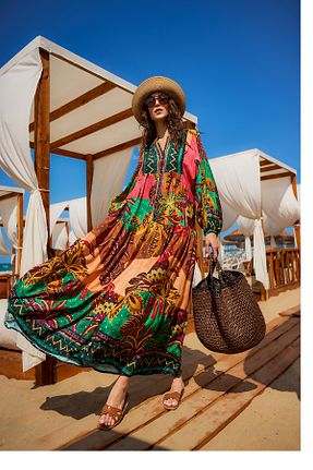 لباس قرمز زنانه بافتنی LOCCO - کد 946090064