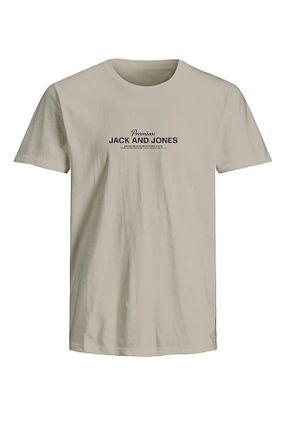 تیشرت اسپرت بژ مردانه %100 پنبه Jack & Jones - کد 946222858